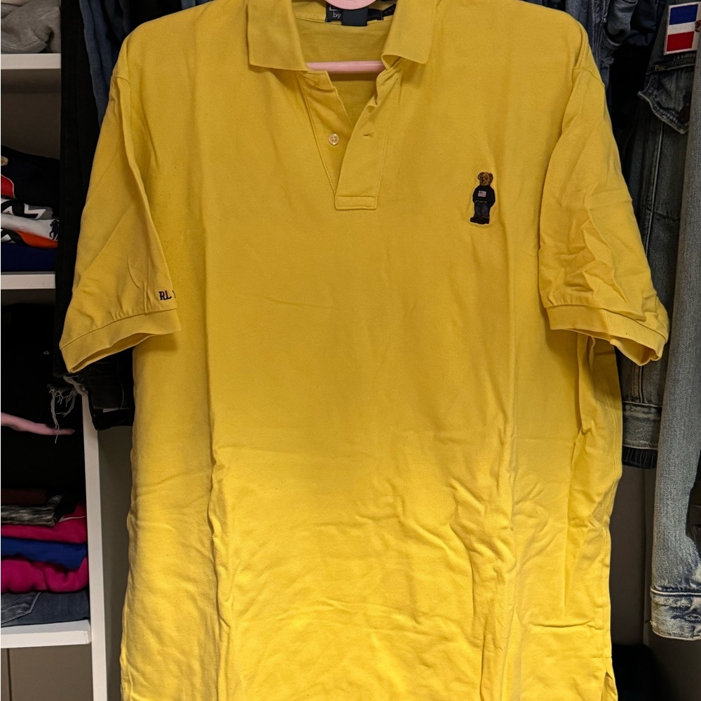 XXL POLO LAUREN YELLOW POLO SHIRT  MEN